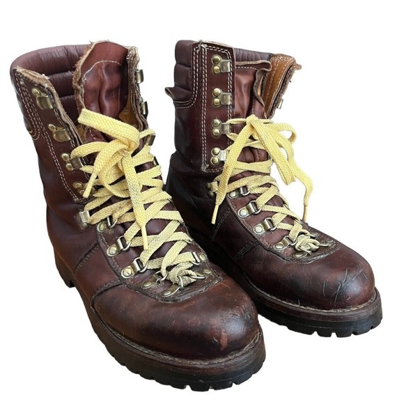 Montblanc Other - Vintage Men's Montblanc Boots Sears Hiking Mountaineer Hunting Leather Size 9 D